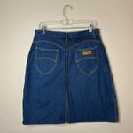 Vintage 90s Gitano blue denim mini skirt fitted grunge boho festival 10/12 Photo 1