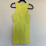 Banana Republic x Milly Collection Neon Yellow Sheath Mini Dress Jacquard Size 4 Photo 6