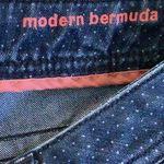 Sonoma Women's Blue Polka Dot Denim Modern Bermudas Size 6 Preloved Photo 3