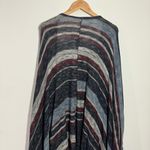 Free People Women Casual Big Trail Poncho Cardigan Sweater Blue Multi Size Large Photo 5