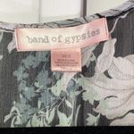 Band of Gypsies Boho Kimono Cover Up Duster Sheer Black Floral Oversized Size S Photo 3