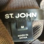 St. John Wool Blend Ribbed Mock Neck Sleeveless Sweater Shell Brown Sz. M Career Photo 4