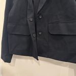 Maeve Anthropologie Black Shrunken Swing Ponte Jacket Size 10 Career Minimalism Photo 4