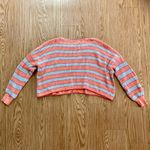 Lumiere Orange Striped Slouchy Knit Sweater Womens Large Photo 7