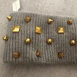 Lele Sadoughi  Gray & Gold Tone Studded Ear Warmer NEW Photo 2