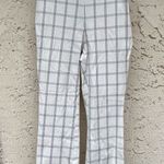 A New Day size 4 white blue black plaid ankle length straight leg work pants Photo 0