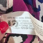 ZARA  Abstract Print‎ Mock Neck Long-Sleeve Crop Top Size Small Pink Purple Blue Photo 14