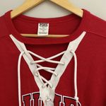 Victoria’s Secret Pink Wisconsin Badgers women’s red long sleeve pullover size L Size L Photo 1