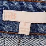 Gianni Bini  Distressed Denim Mini Skirt Size 9 Mini Jean Wrap Skirt Photo 5