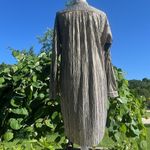 Sabina Musayev Anthropologie Eugine Shirt Dress Metallic Pleated size small Photo 11