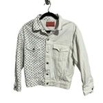 ASOS Signature 8 White and Black Polka Dot Denim Jacket S Photo 0