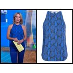 ALC Frank 💕ALC💕 Anise Snakeskin Print Crepe Tank Top Blue 2 NWT Photo 6