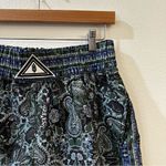 Free People Movement Next Round Shorts Blue Green Paisley Print Workout Size M Photo 4