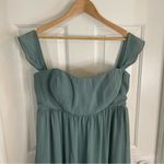 Birdy Grey Soft Green Dress Sheer outer layer Size XL event formal bridesmaid Photo 3
