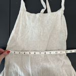 Audrey 3+1 S Small Jumpsuit Bibbed Overall Linen Cropped Sleeveless Boho Coastal Photo 8