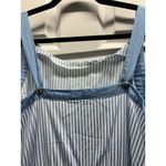 Suzanne Betro SIMPLE  Women's Size 2X Blue White Striped Overall-Style Jumpsuit Photo 4
