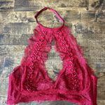 Victoria's Secret Victoria’s Secret Fashion Show Very Sexy Red Halter Lace Up Bralette Size Small Photo 2