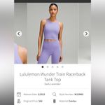 Lululemon  Wunder Train Racerback Tank Top Dark Lavender Size 2 Photo 4
