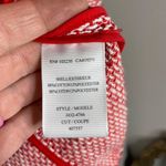 Joie  Collis Tweed Blazer Size Small Zip Front Red White Textured Photo 7