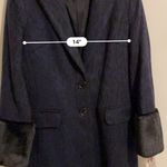 Helene Berman NWT $228 Navy 'Future College' Notch Collar Lined Buttoned Coat S Photo 5