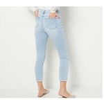Laurie Felt Women’s Daisy Denim Crop Easy Skinny Jeans‎ Raw Hem Size 14P Stretch Blue Photo 2