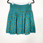 Natural Life  Serena A-Line Reversible Mini Skirt Blue Pink Floral Boho Bohemian Photo 1