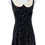 Monteau Black Collared Sleeveless Graphic Print Fit & Flare Mini Dress Size L Photo 0