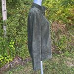 Josephine Chaus Green Suede Leather Jacket Size S Photo 3