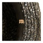 Vintage Suzy Hat Black Woven Straw Wide Brim With Ribbon Accent Women's Medium Photo 8