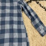 Pact Blue Plaid Flannel Shirt Mini Dress Photo 3