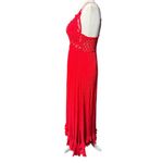 Free People NEW Size S Adella Maxi Slip Dress Sleeveless Boho Crochet Lace Red Photo 9