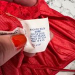 Vintage Undercover Wear Red Nylon‎ Lingerie Dress Babydoll Slip Nightie Photo 8