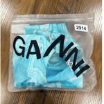 Ganni Bachelor Blue Resort Vacation Bikini Top Back Zip Water Tie-dye EU 40 US 8 Photo 4