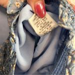 Storia New blue floral cottagecore cropped blouse Medium boho hippie chic Photo 3