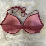 Shade & Shore | Striped Crochet Pink Maroon Bikini Top 34DD Photo 2