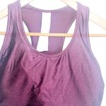 Fabletics Maroon Shiny Shimmery Mesh Back Pocket Racerback Sports Bra Photo 1