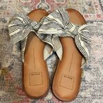 Dolce Vita Parin Striped Oversize Bow Sandals White Size 8.5 Photo 4