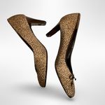 Salvatore Ferragamo Ferragamo Shoes Womens 7 2A Narrow 'Galena' Heels Calf Hair Leather Animal Print Photo 2