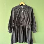 Emerson Fry India Shirtdress XS Black Organic Cotton Dress Boho Quiet Luxury Photo 3