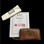 Brown Sima Bamboo & Tassel Zip Around Organizer Wallet w/ Gucci Bag & COA Photo 2