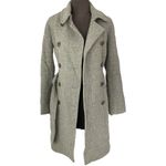 J.Crew  Double Breasted Top Coat Wool Blend Tie Waist Gray Women’s Size 4 Photo 1