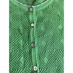 Matilda Jane  Cardigan Size M Pointelle Diamond Green Twee Coquette Photo 3