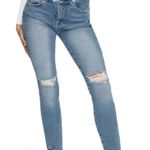 Good American Good Legs Frayed High Waist Ankle Skinny Jeans In Blue612 Photo 68