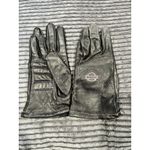 Harley Davidson women’s leather gloves black pink logo riding gear M Photo 1