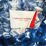 Carolina Herrera  cotton Blue and White Floral Long Sleeve self-tie belt Dress Photo 6