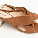 L'Agence L’AGENCE - Gabriella Crossover Suede Block Heel Mules Photo 0