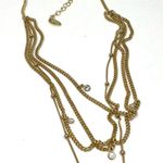 Ettika gold tone Chloe tassel layered necklace with CZ, NWOT Photo 8