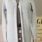 Faherty women’s Light blue Open-Front long cotton Cardigan sweater rescue me Photo 0