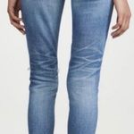Moussy Vintage Isko Distressed Mid Rise Raw Hem Jeans Designer Ridgewood Blue 26 Photo 1