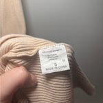 Amazon ‎ Knit Beige White Sleeveless MidiDress With Cutout Size Small Photo 5